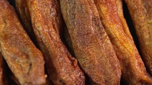 Close Up of Delicious Dried Bananas