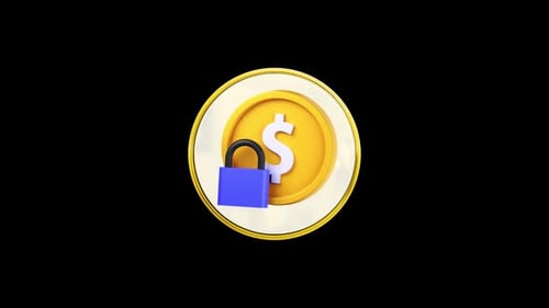 Secure Money 3D Icon Loop Animation