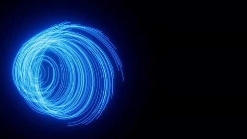 Abstract glowing particles trail, magic glow energy motion particles, 3d rendering.