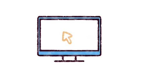Computer Monitor With Cursor Digital Display Technology Illustration