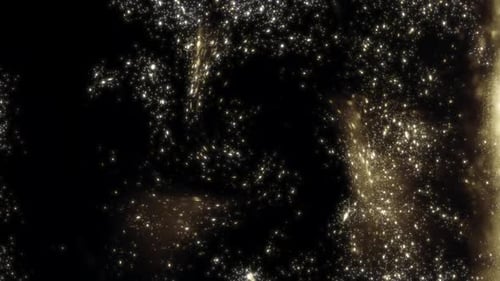 Elegant Gold Dust Particle Trails Flowing Animation