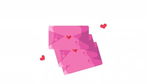 Animated Love Letters with Floating Hearts