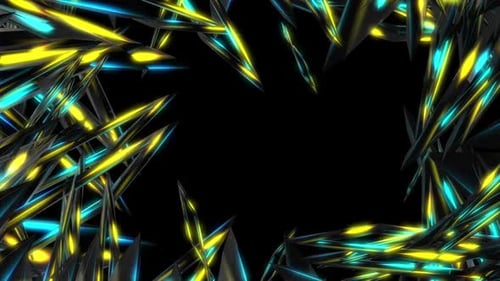 Aggressive Animation scharfer funkelnder Nadeln