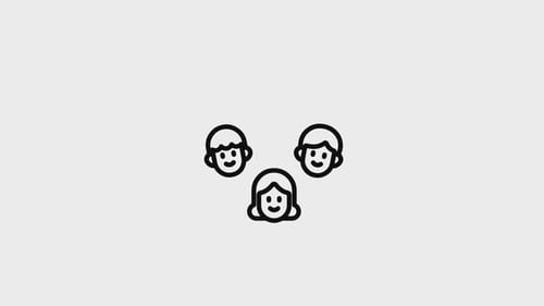 Animated Family and Love Icons in Flat Design Style