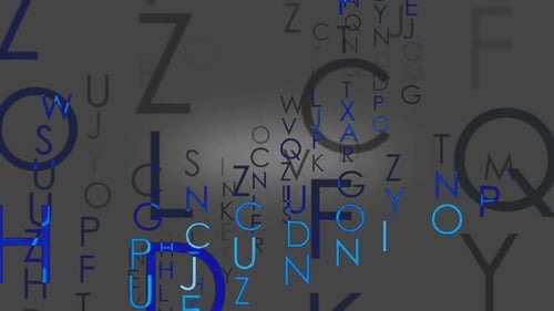 Abstract Kinetic Typography Flowing Letters Animated Background