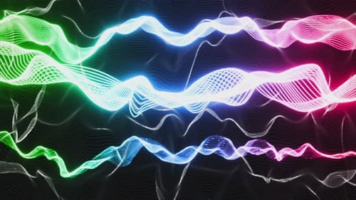 Abstract Glowing Neon Wavy Lines Digital Energy Background