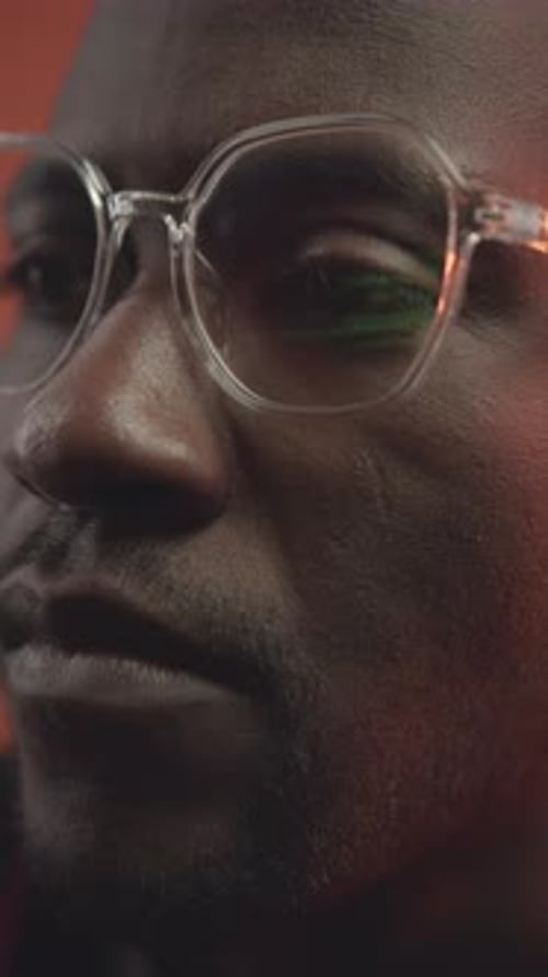 Programming Code Reflecting in Eyeglasses of Programmer