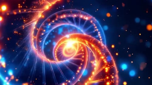 Glowing Abstract DNA Double Helix Science Animation