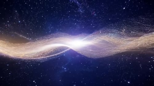 Abstract Digital Art With Glowing Light Trails