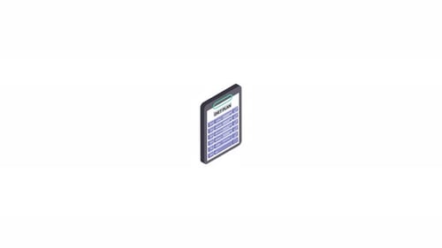 Isometric Pixel Art Smartphone Scrolling Social Media Feed Animation