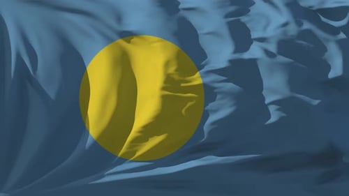 Rundtour mit der Flagge von Palau