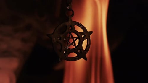 Symbol Of Protection Pentagram On Fire 2