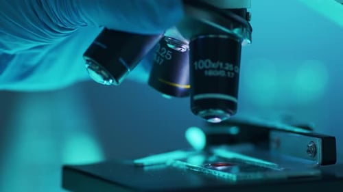 Microscope Adjustment in a Dark Laboratory Environment