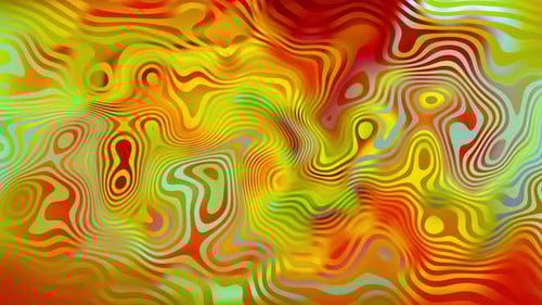 Abstract oranges and red colorful twisted liquid line background
