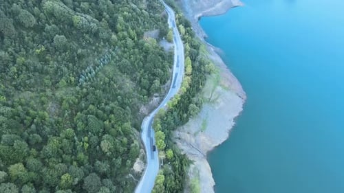 road lake nature landscape