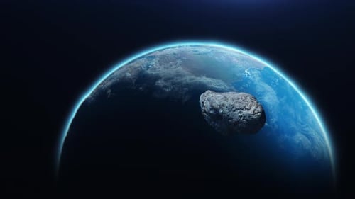 astéroïde s'approchant de la planète Terre