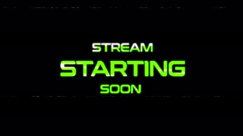 Glitch Stream Starting soon text with digital distortion effect