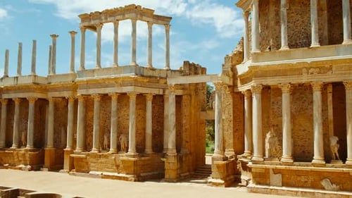 Amphitheatre of Merida, Merida, Extremadura, Spain