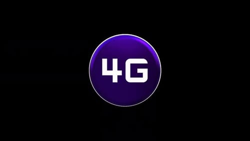 Modern 3D Rotating 4G Technology Icon Animation