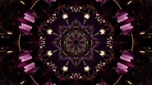Abstract Colorful Kaleidoscope Tunnel Loop
