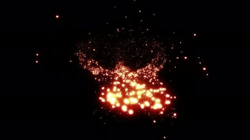 Magic Sparkle Fire Particles Reveal Transition Overlay