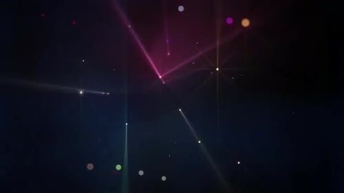 Dynamic Sparkling Light Rays and Particles Background