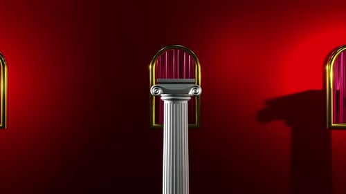 Elegant Classical Pillars Moving Stage Background