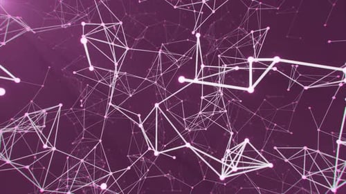 Abstract polygonal space with dots and lines. Futuristic sci-fi background