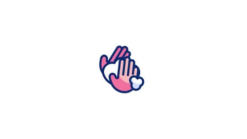 Animated Hand Washing Icon for Health Promotion