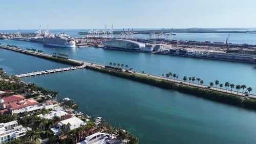 Miami Skyline At Miami In Florida United States.