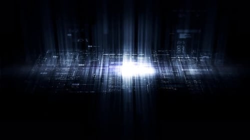 Futuristic Digital Data Grid Light Burst Reveal Background