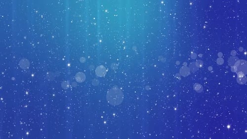 Elegant Floating Glittering Particles on Blue Background