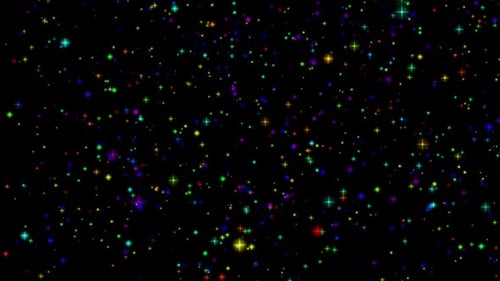 Colorful Twinkling Stars Festive Celebration Background