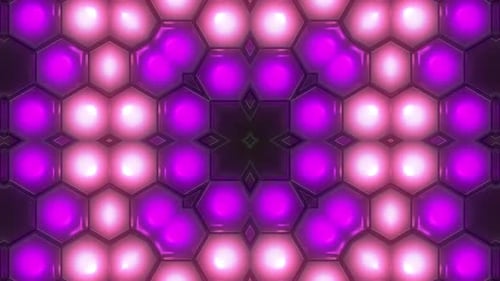 Motif hexagonal symétrique avec accents lumineux