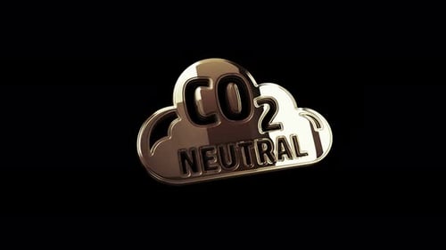 Símbolo de descarbonización neutro en CO2, cero emisiones, concepto digital