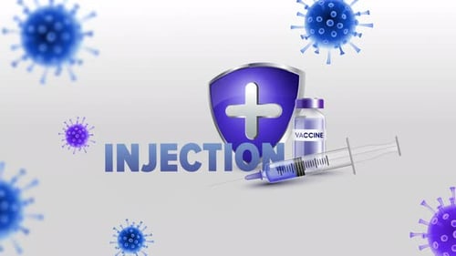 Vaccine Injection and Shield Protection Against Viruses