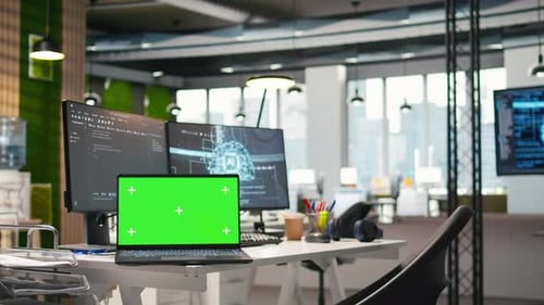 Chroma Key Notebook in AI Industry Startup Workspace