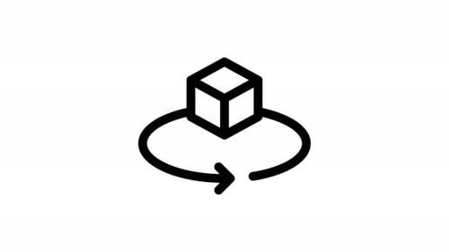 3d line icon animation