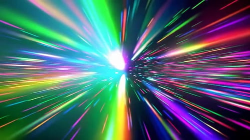 Une lumière au néon colorée diffuse un mouvement hyperdynamique