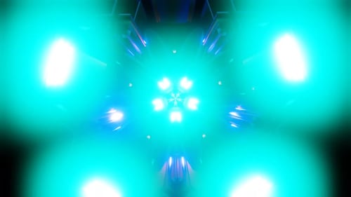 Abstract Background with Geometric Shapes and Seamless Strobe Lights