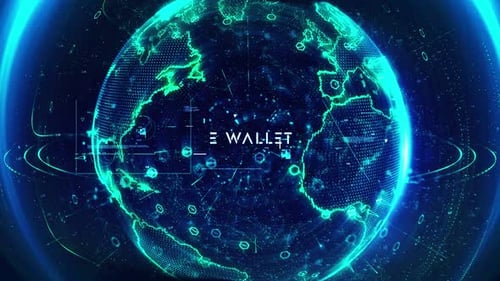 Digital Data Particle Earth E Wallet