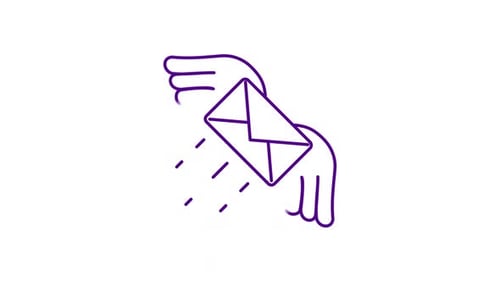 Animated Flying Massage With Alpha Channel