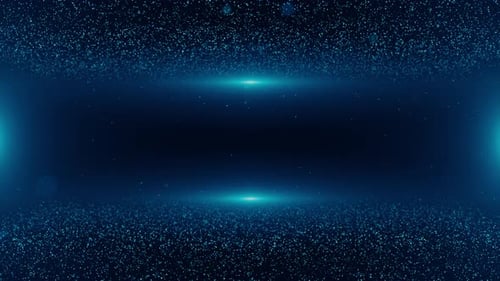 Blue Particle Field Abstract Background with Dynamic Glow
