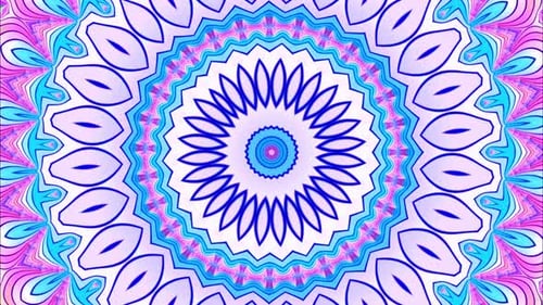 Geometric shapes background, seamless loop of psychedelic energy flow, mandala abstract