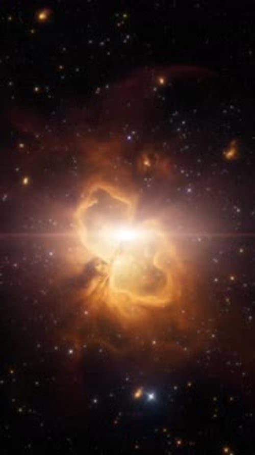 Dynamic Nebula Animation in Space Background