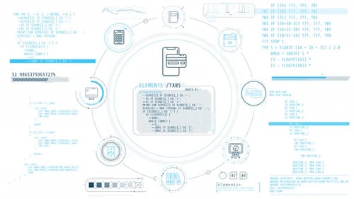 Infographics About Accountancy and Programming Animated on Alpha Channel
