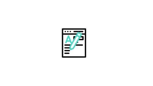 Animated Flat Design Icon of Document Editing