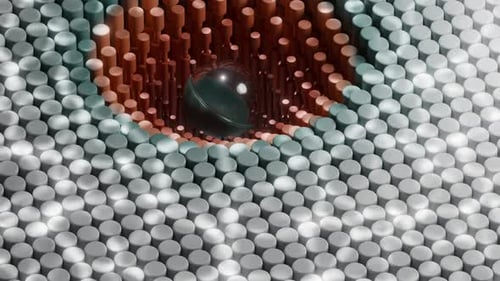 Animation de boucle 3D géométrique ondulée