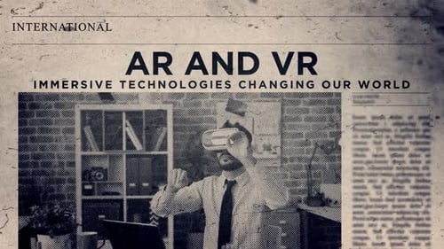 Grungy Newspaper Headline Reveal with Glitch Effects