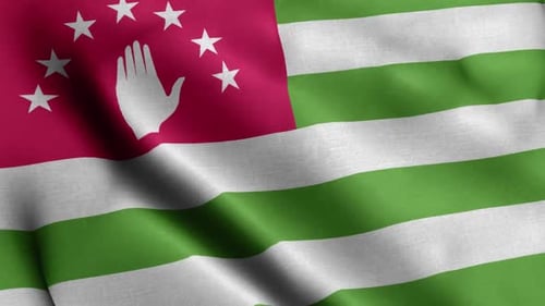 Abkhazia National Flag Waving Seamless Loop